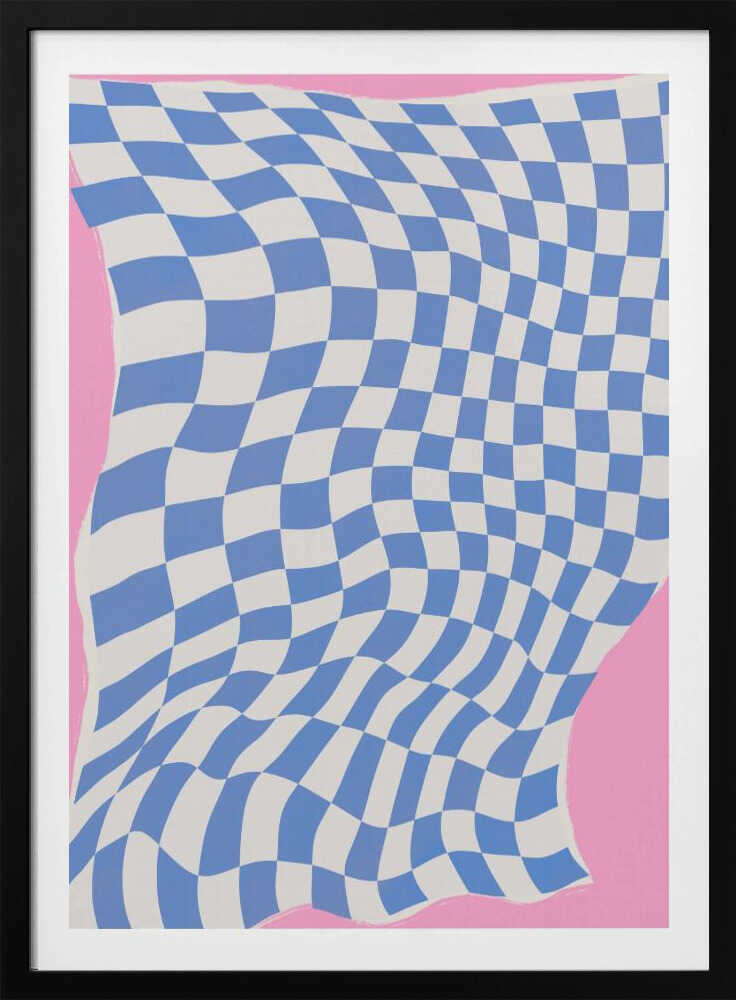 Wellenförmiger Schachbrett-Traum | Poster