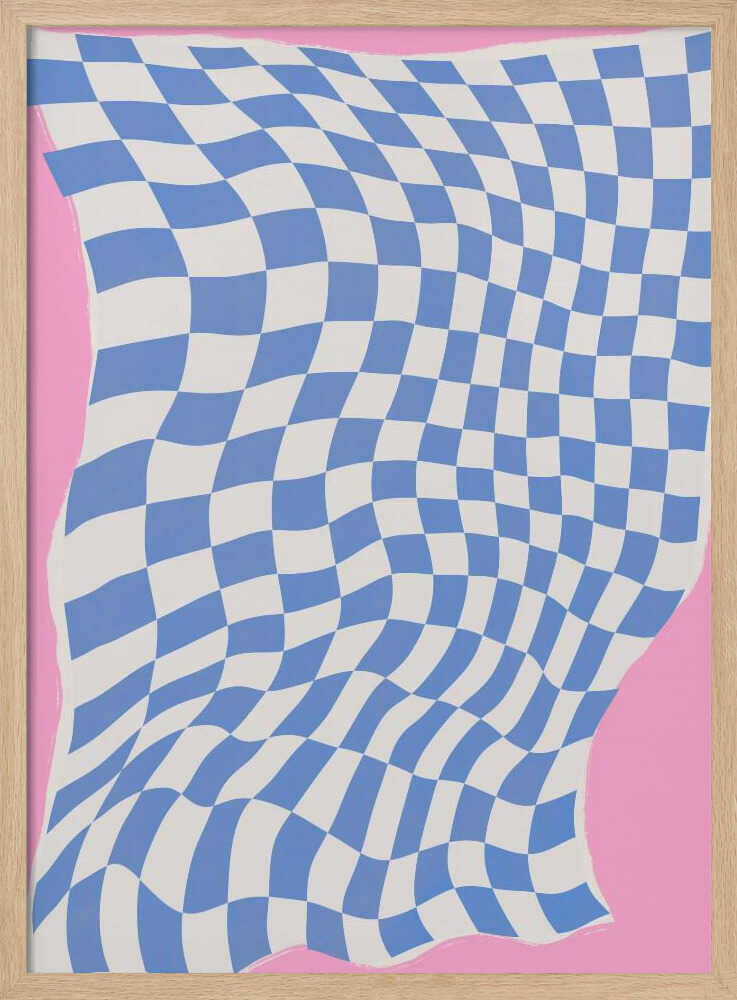 Wellenförmiger Schachbrett-Traum | Poster