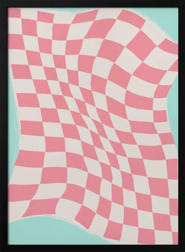 Vague à carreaux ondulée | Affiche