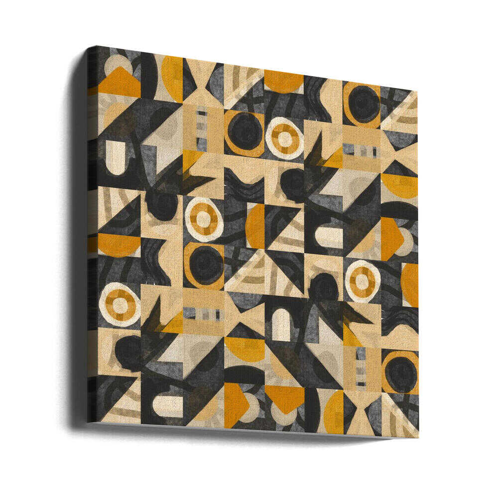 Motif quadrillé milieu du siècle huit | Toile