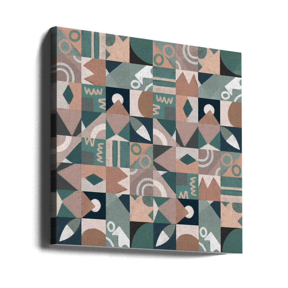 Das Rastermuster der Mitte des 20. Jahrhunderts | Leinwand