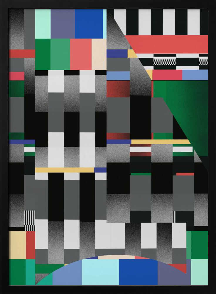 Œuvre abstraite glitch 01 | Affiche