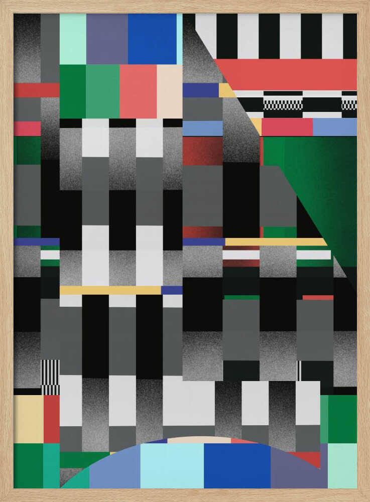 Œuvre abstraite glitch 01 | Affiche