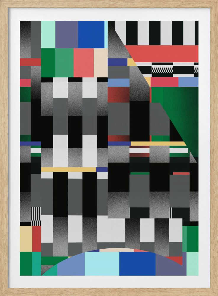 Œuvre abstraite glitch 01 | Affiche