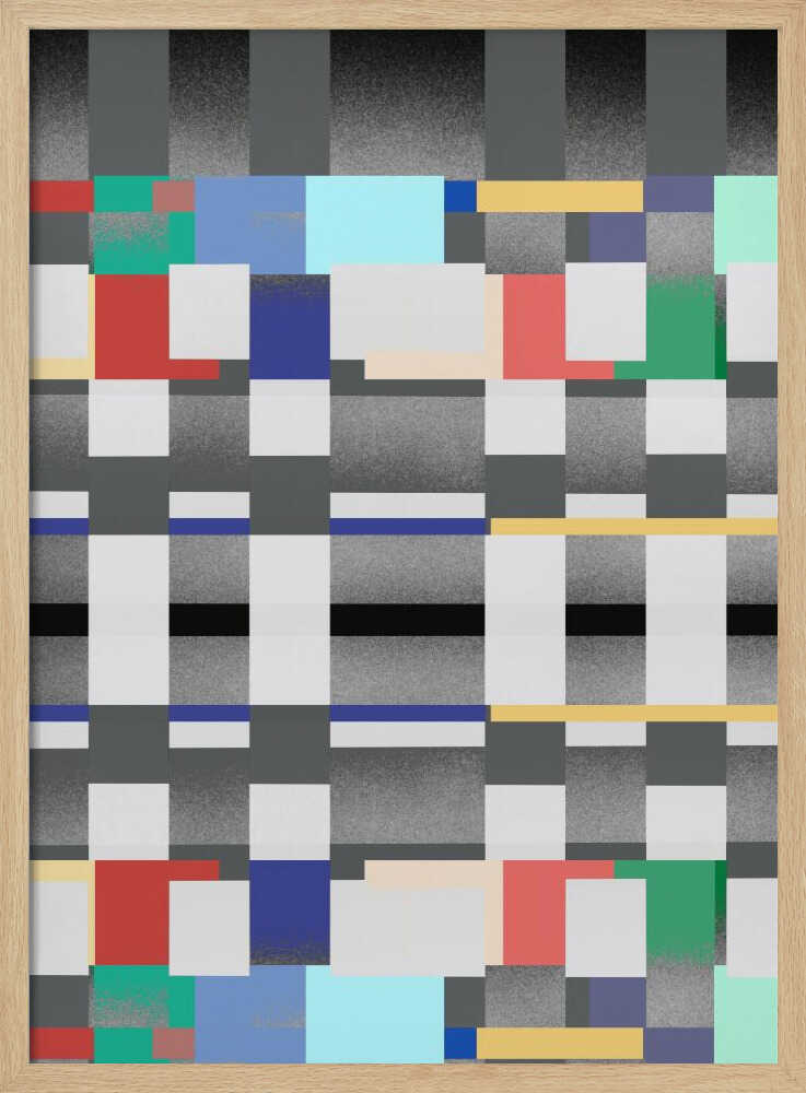 Abstraktes Design mit gitterartigem Muster | Poster