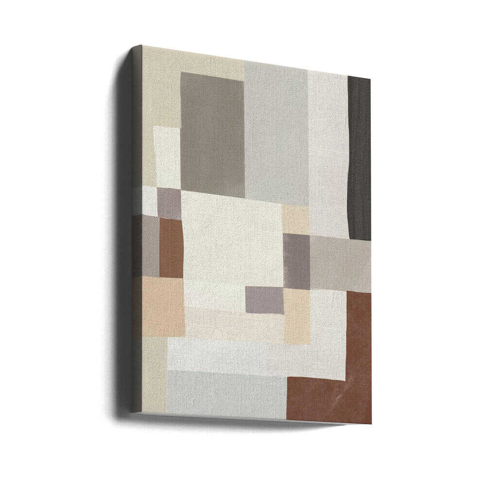 Neutral color geometrical abstract 02 | Canvas
