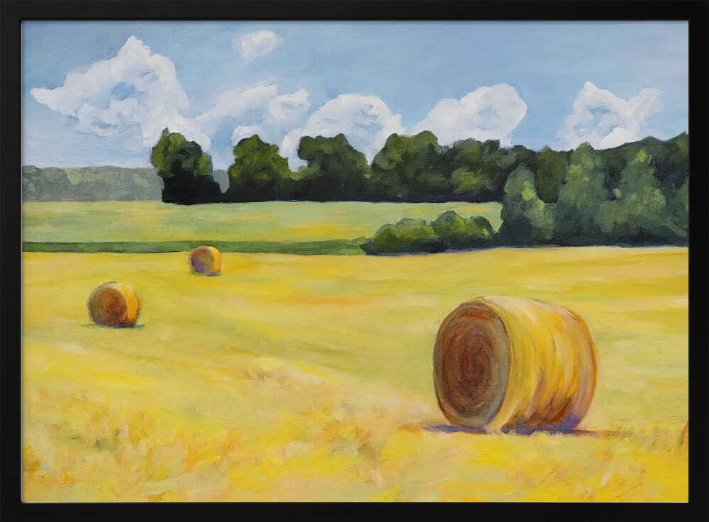 Summer Hay Bales | Poster