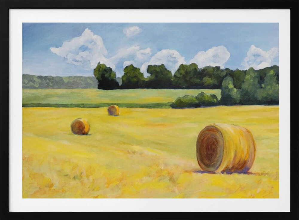 Summer Hay Bales | Poster