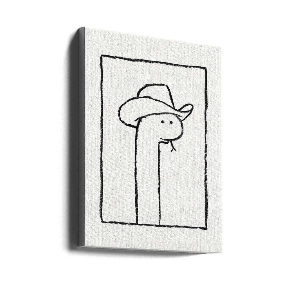 Squiggles die Schlange mit Stetson | Leinwand