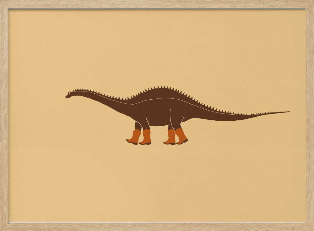 Rebbachisaurus Reba the Cowgirl Dinosaur Texture | Poster