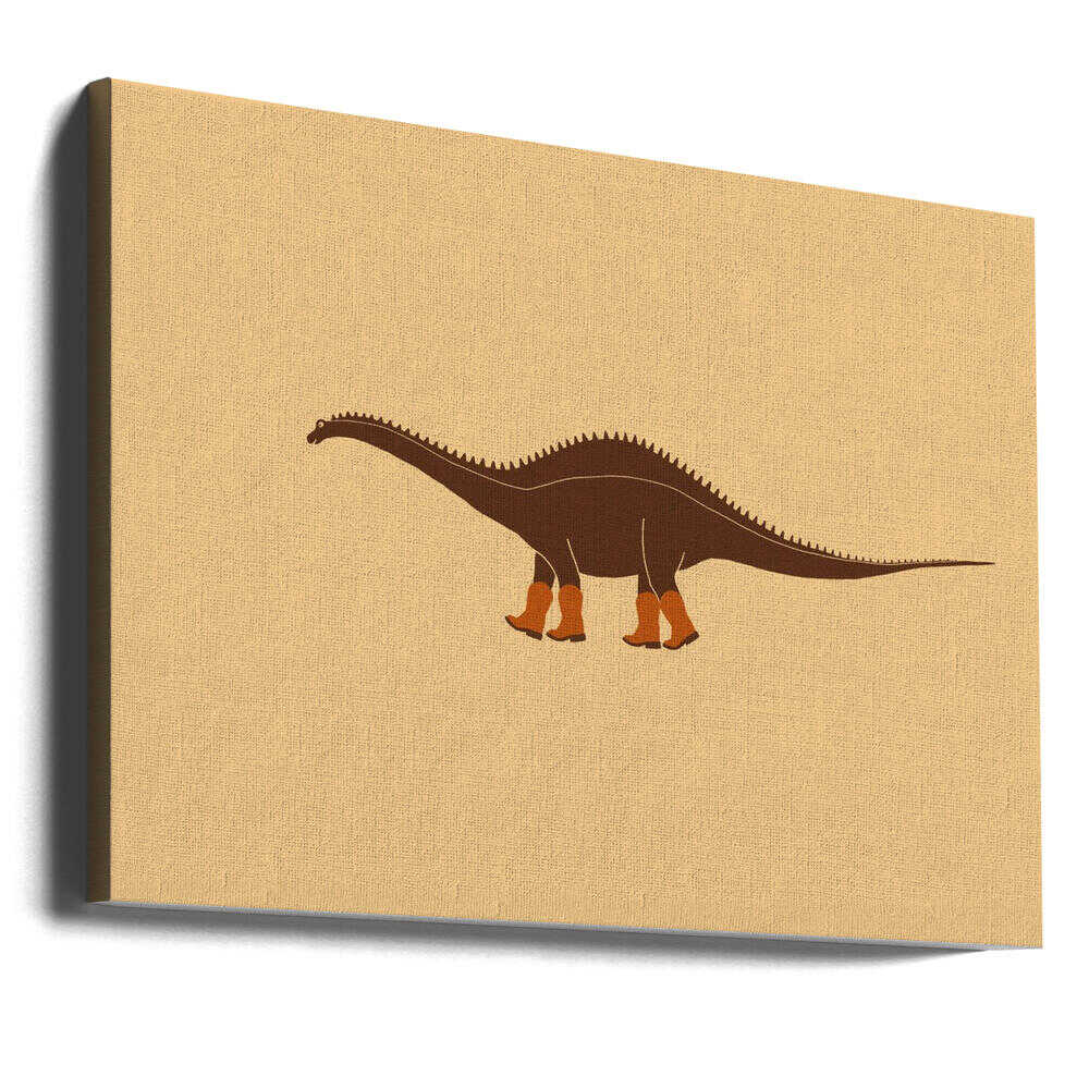 Rebbachisaurus Reba the Cowgirl Dinosaur Texture | Canvas