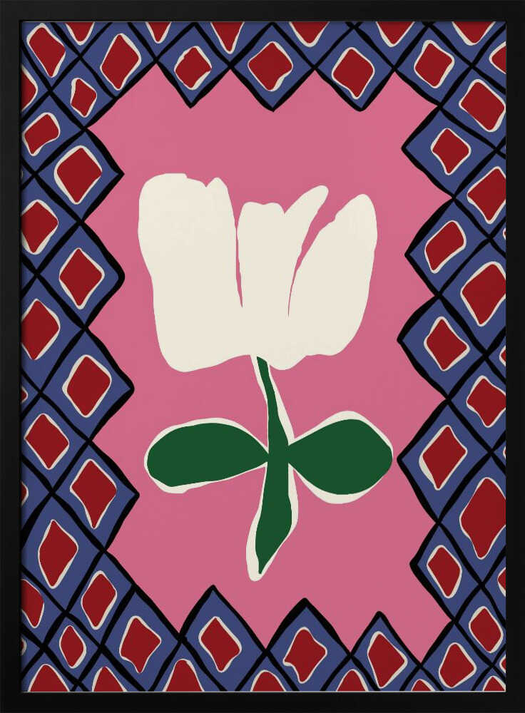 L'heure du jeu à carreaux pétales I | Affiche