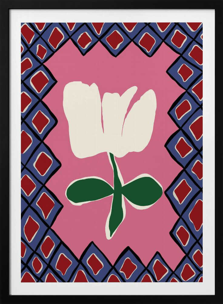 L'heure du jeu à carreaux pétales I | Affiche