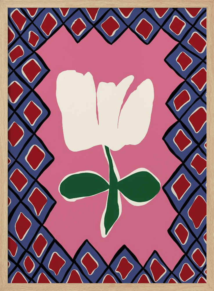 L'heure du jeu à carreaux pétales I | Affiche