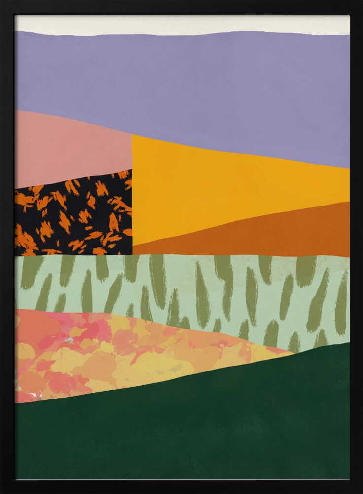 Geometrische Muster mit organischen Formen | Poster