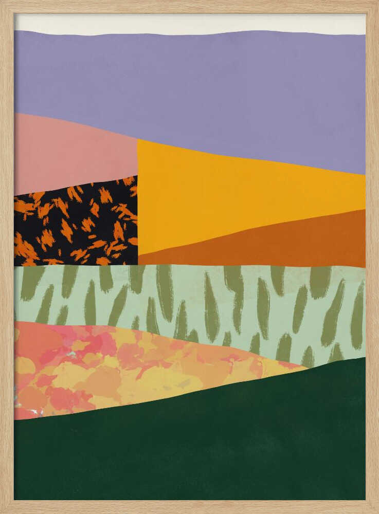 Geometrische Muster mit organischen Formen | Poster