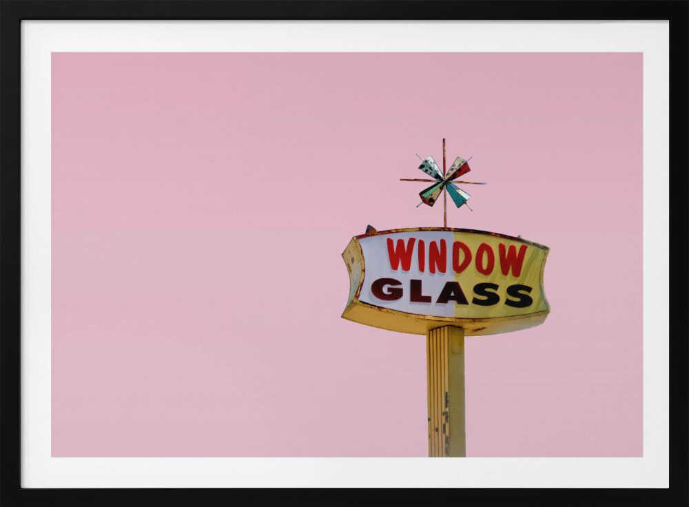 Atomic Pink Starburst Vintage Sign | Poster