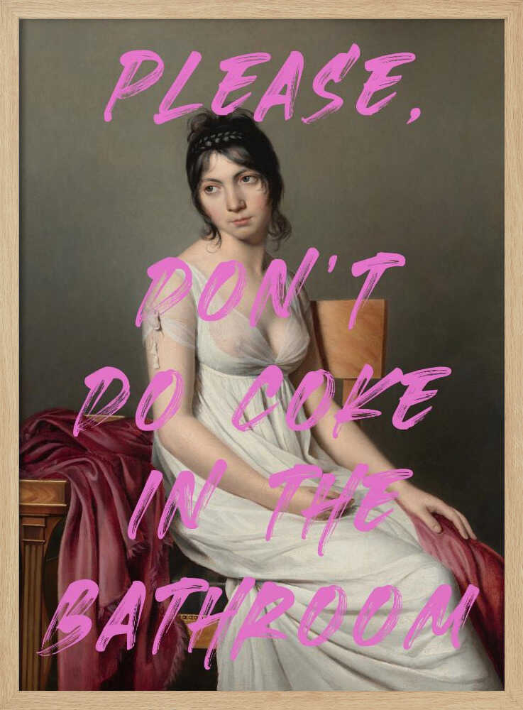 Bitte kein Kokain im Badezimmer konsumieren! | Poster