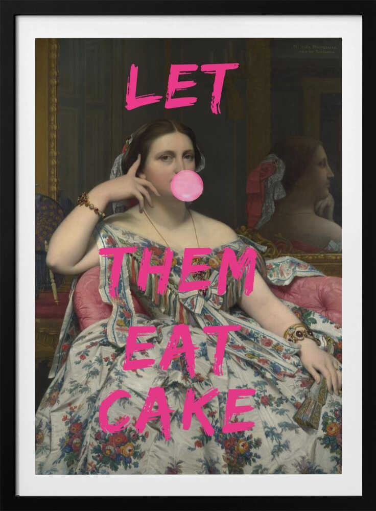 Lasst sie Kuchen essen, Kaugummi-Vintage-Porträt | Poster