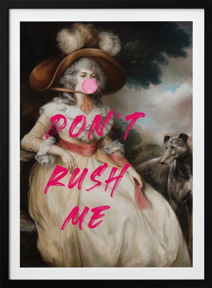 Berühr mich nicht / Collage aus verändertem Kaugummi | Poster