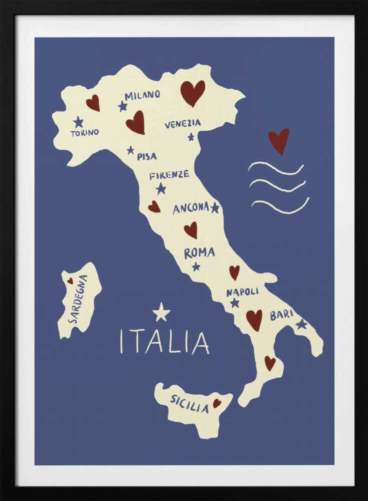 Italienkarte | Poster