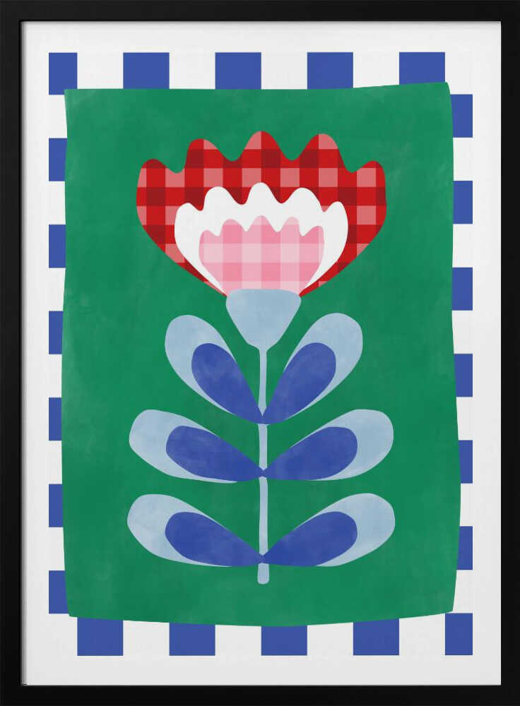 Motif floral aux formes géométriques audacieuses | Affiche