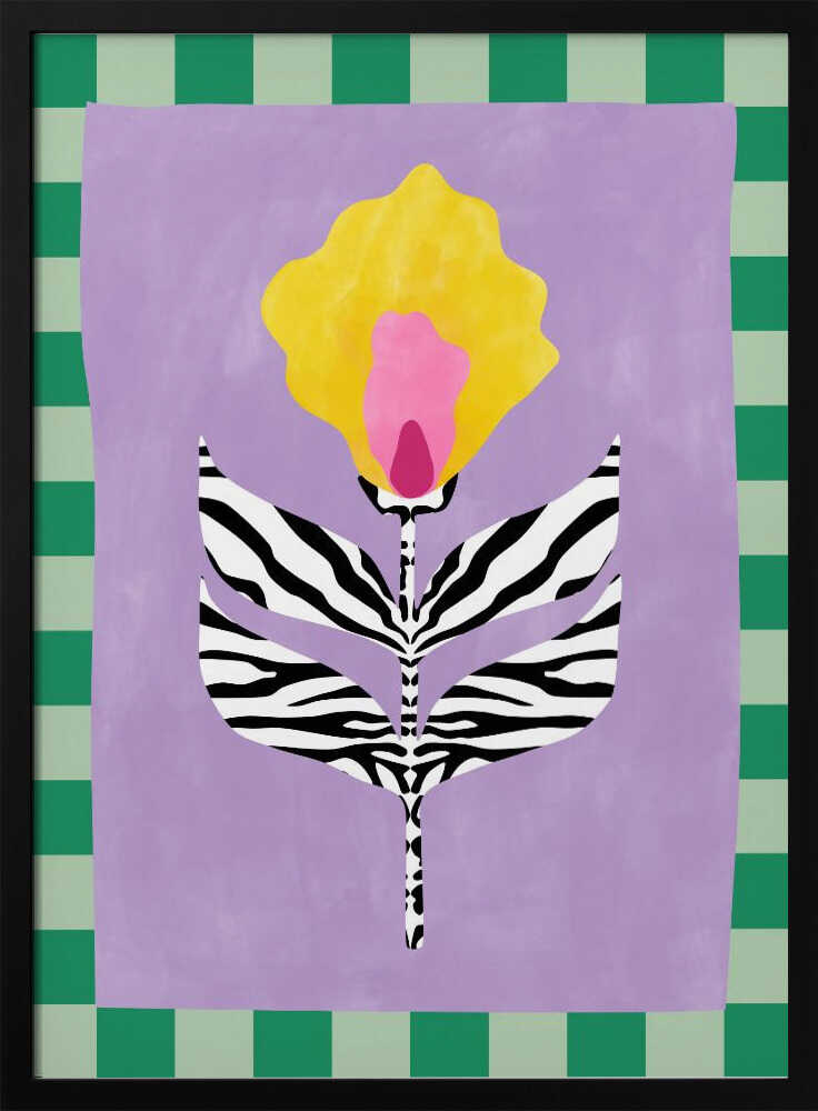 Fleur à feuilles zébrées | Affiche