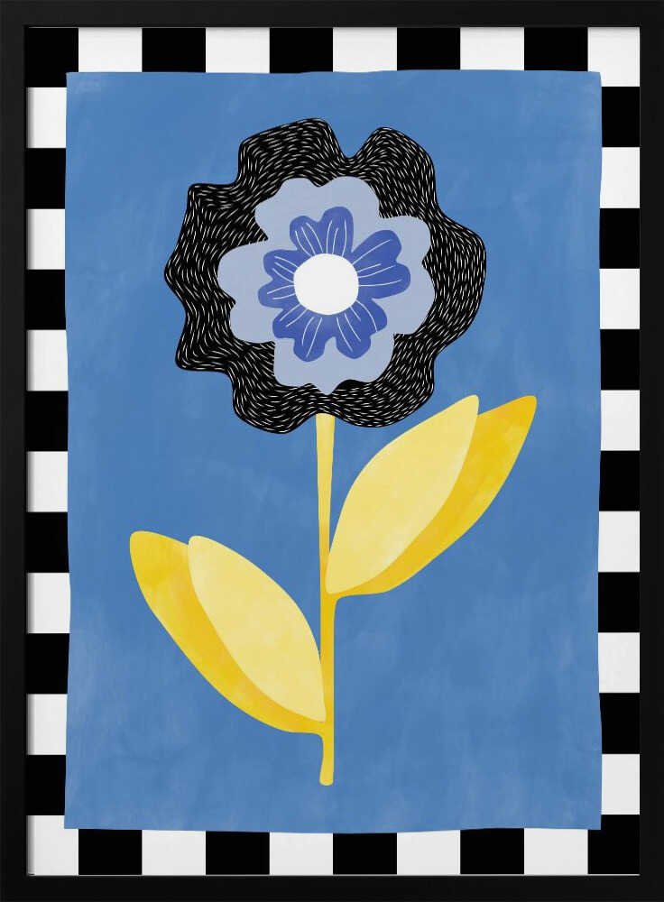 Flower with a Blue and Black Petal | Poster
