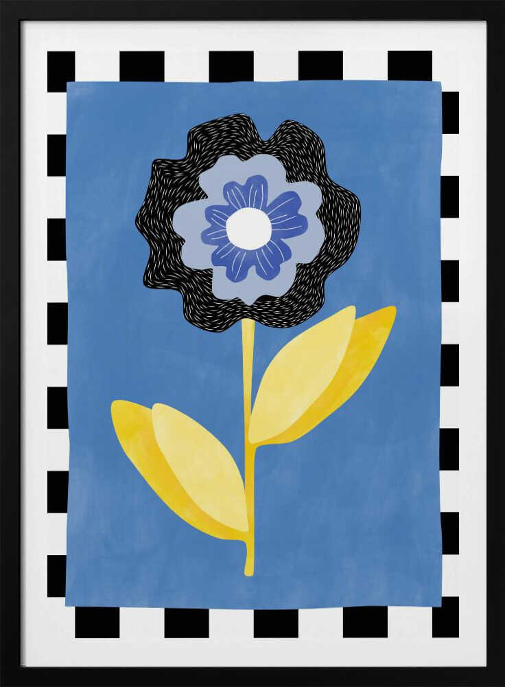 Flower with a Blue and Black Petal | Poster
