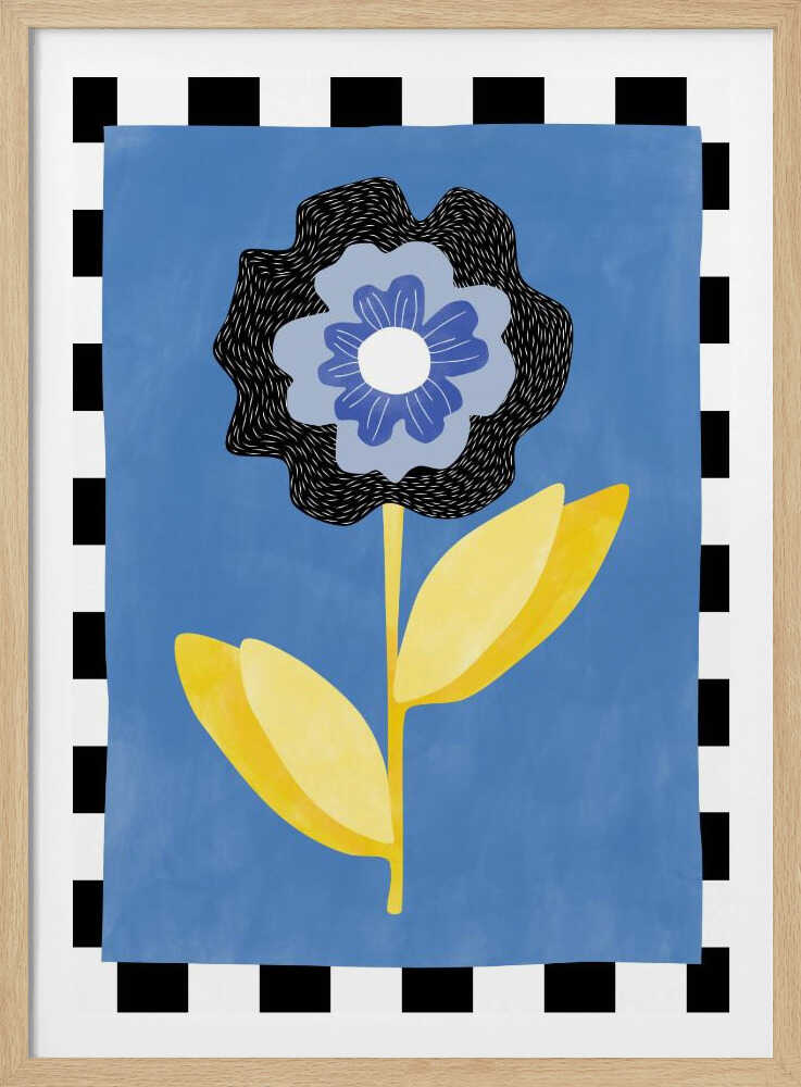Flower with a Blue and Black Petal | Poster