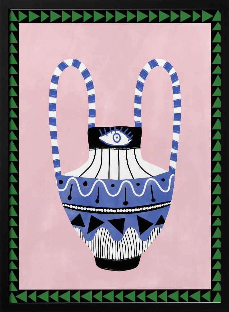 Bunte geometrische Vase | Poster