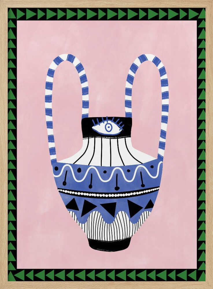 Bunte geometrische Vase | Poster