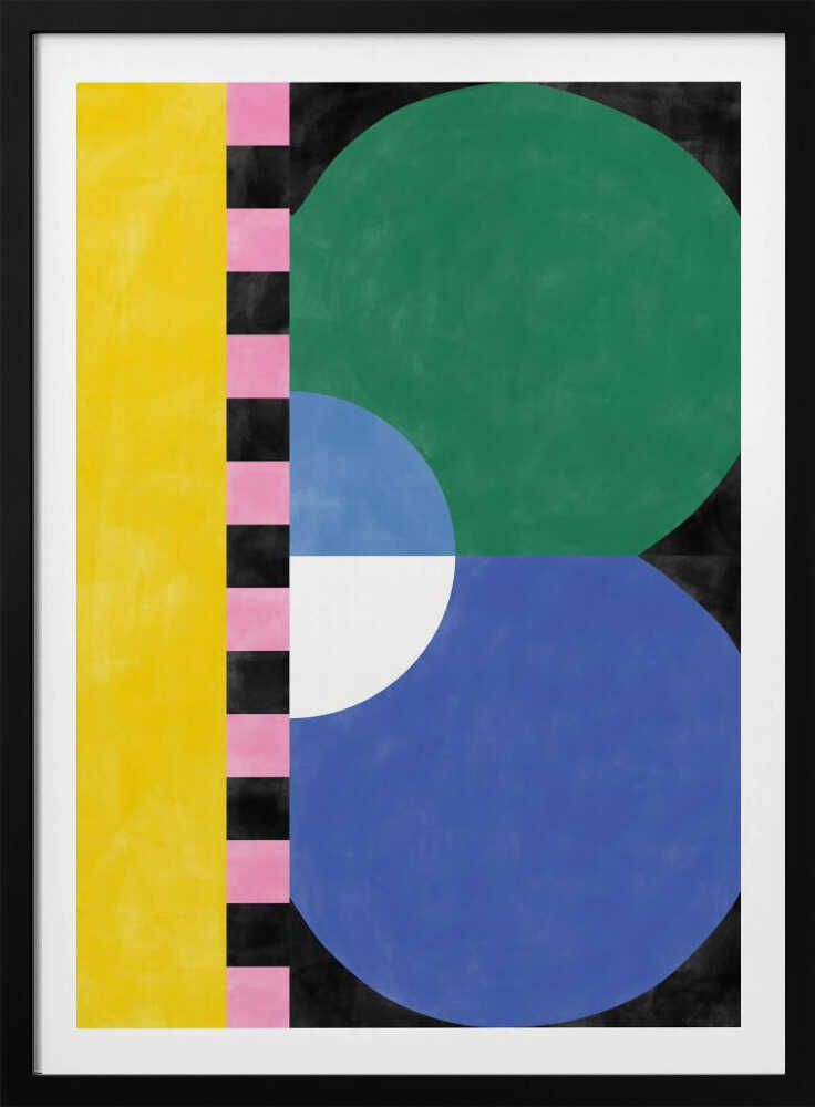 Bunte Geometrieblöcke und -formen | Poster