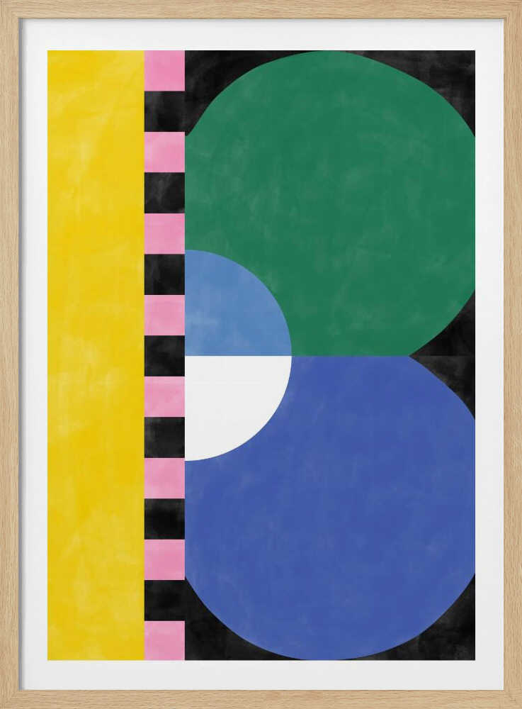 Bunte Geometrieblöcke und -formen | Poster