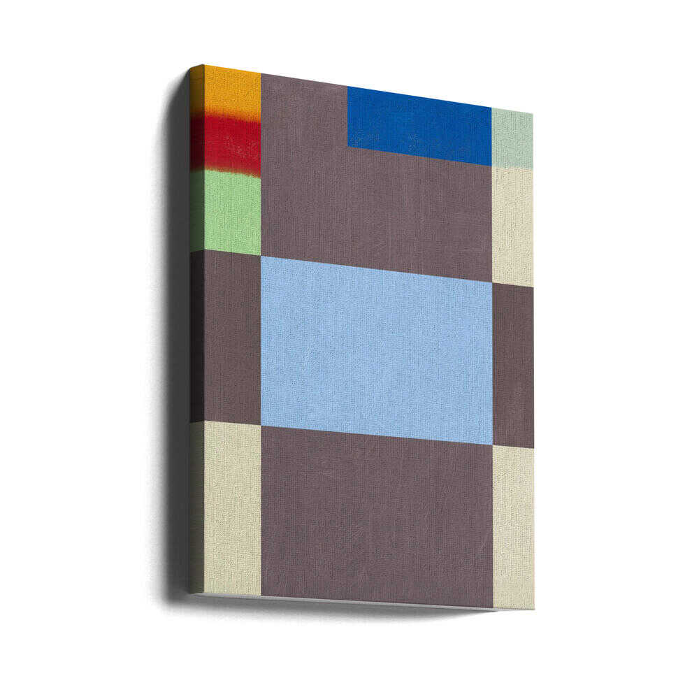 Geometrische Formen in einer gedeckten Graupalette | Leinwand