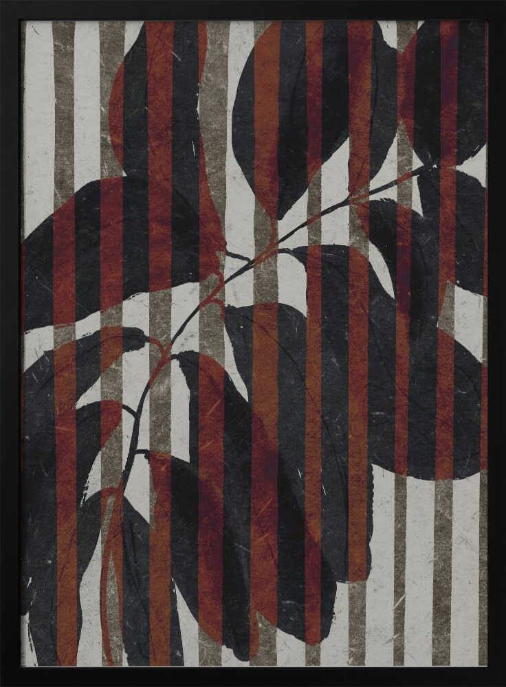 Gestreiftes Pflanzenmotiv | Poster