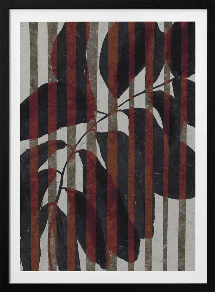 Gestreiftes Pflanzenmotiv | Poster