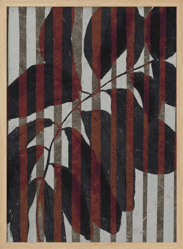 Gestreiftes Pflanzenmotiv | Poster