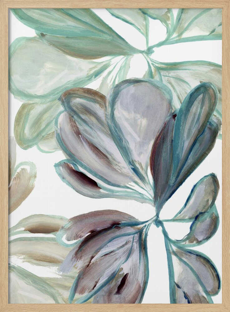 Aqua Floral 1 | Poster