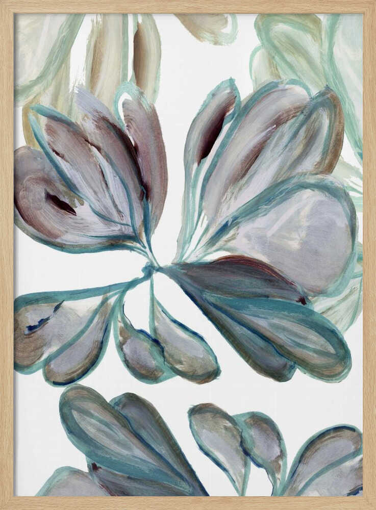 Aqua Floral 2 | Poster