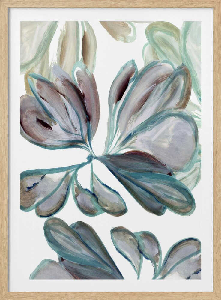 Aqua Floral 2 | Poster
