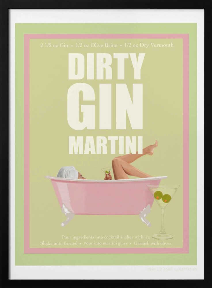 Jlr Cocktails - Dirty Gin Martini | Affiche