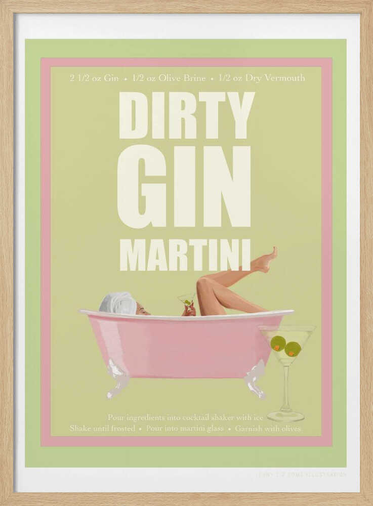Jlr Cocktails - Dirty Gin Martini | Affiche