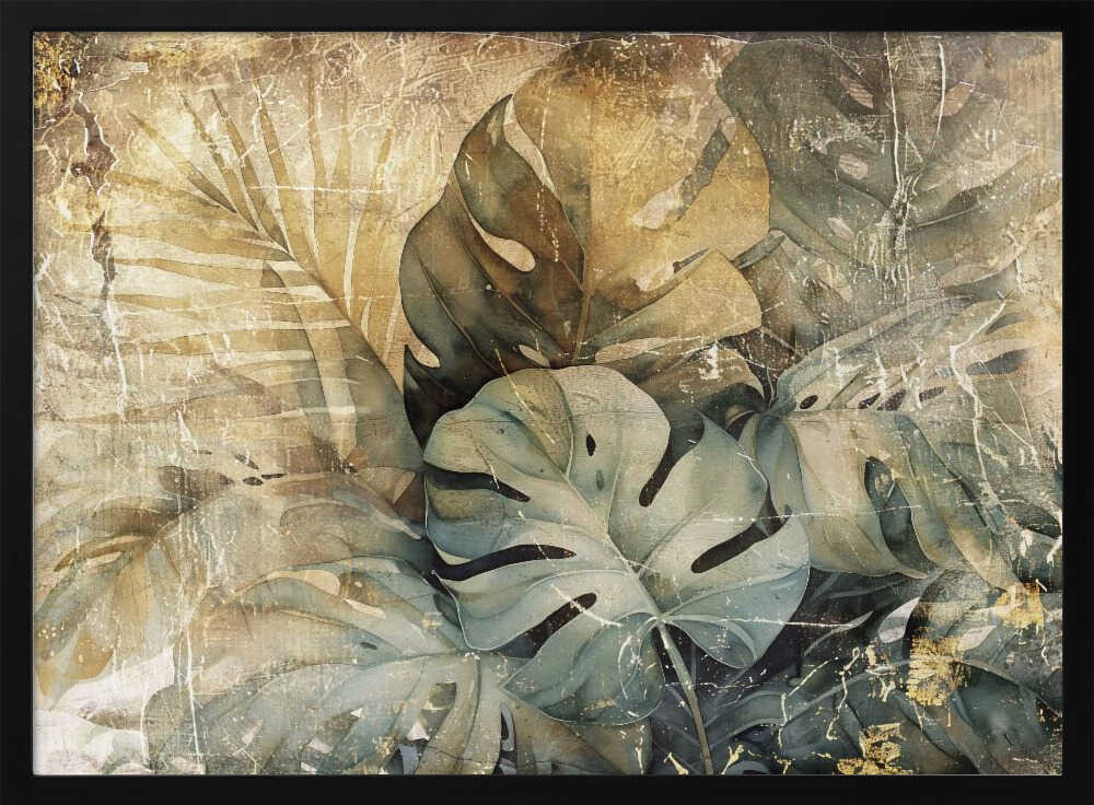 Jungle Leaves Art Illustration Wallart 31 | Poster