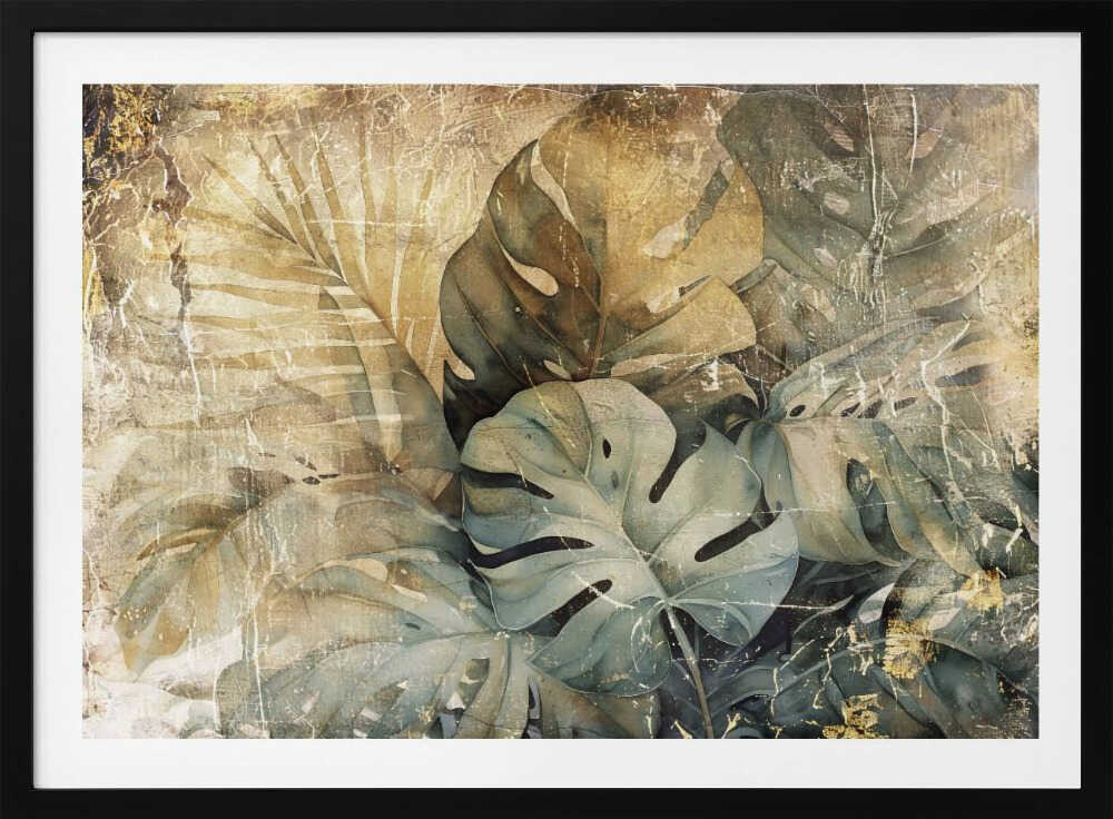 Jungle Leaves Art Illustration Wallart 31 | Poster