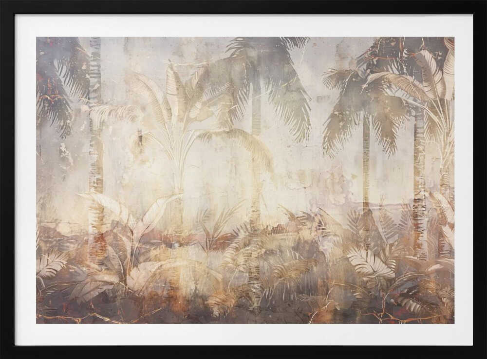 Illustration murale de feuilles de jungle 45 | Affiche