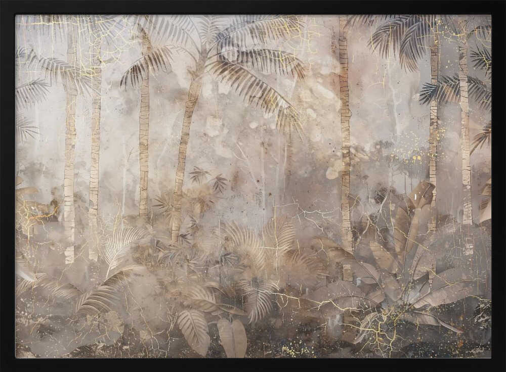 Jungle Leaves Art Illustration Wallart 46 | Poster