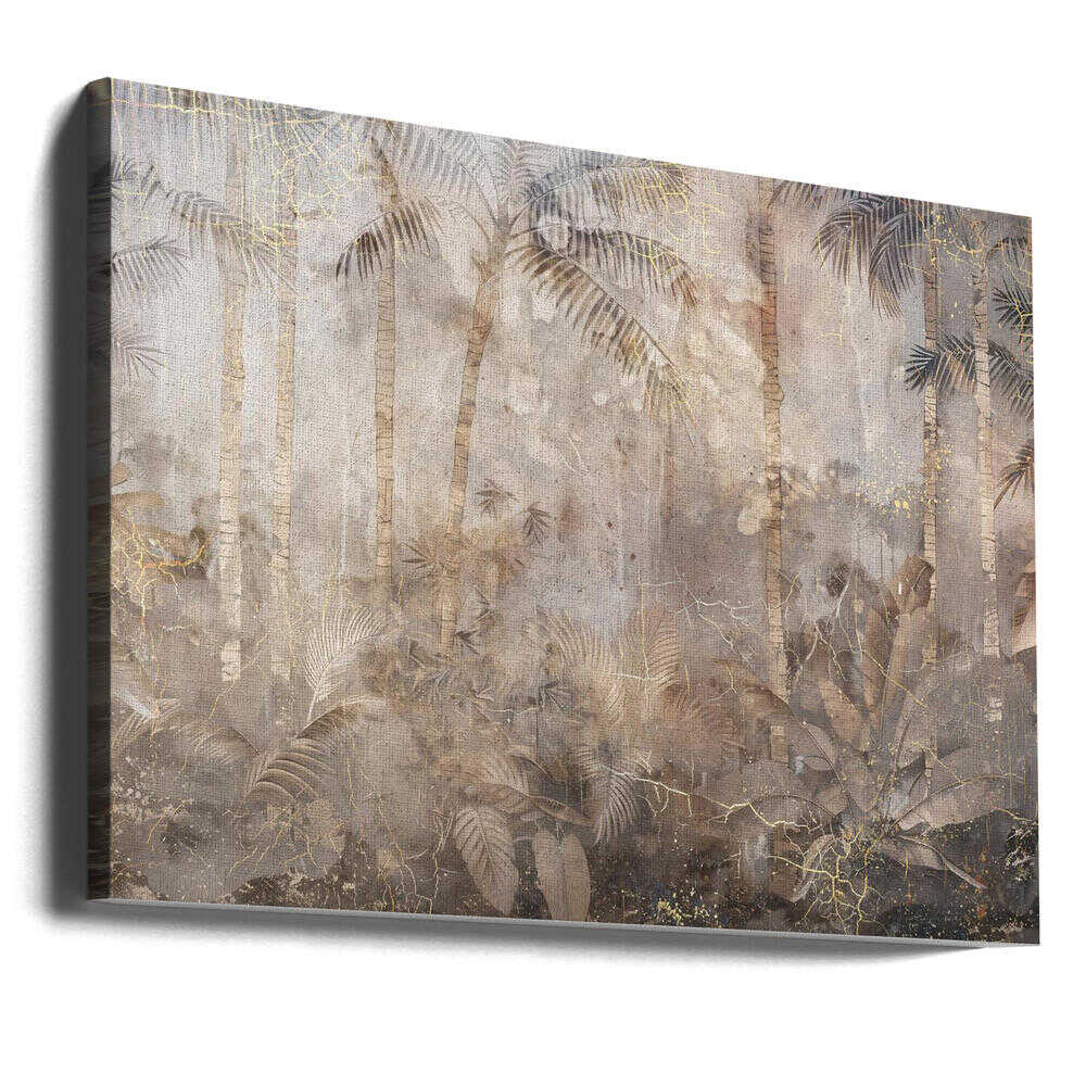 Illustration murale « Feuilles de jungle » n° 46 | Toile