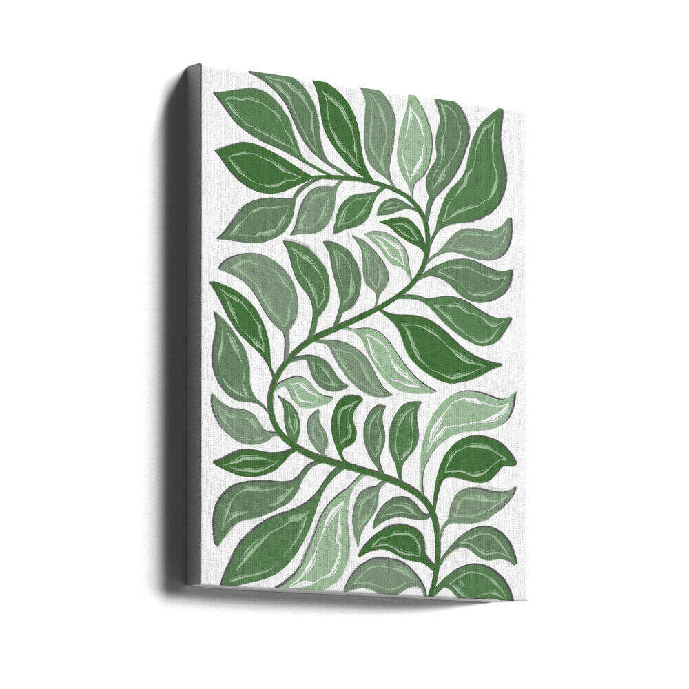 Muster mit grünen Blättern | Leinwand