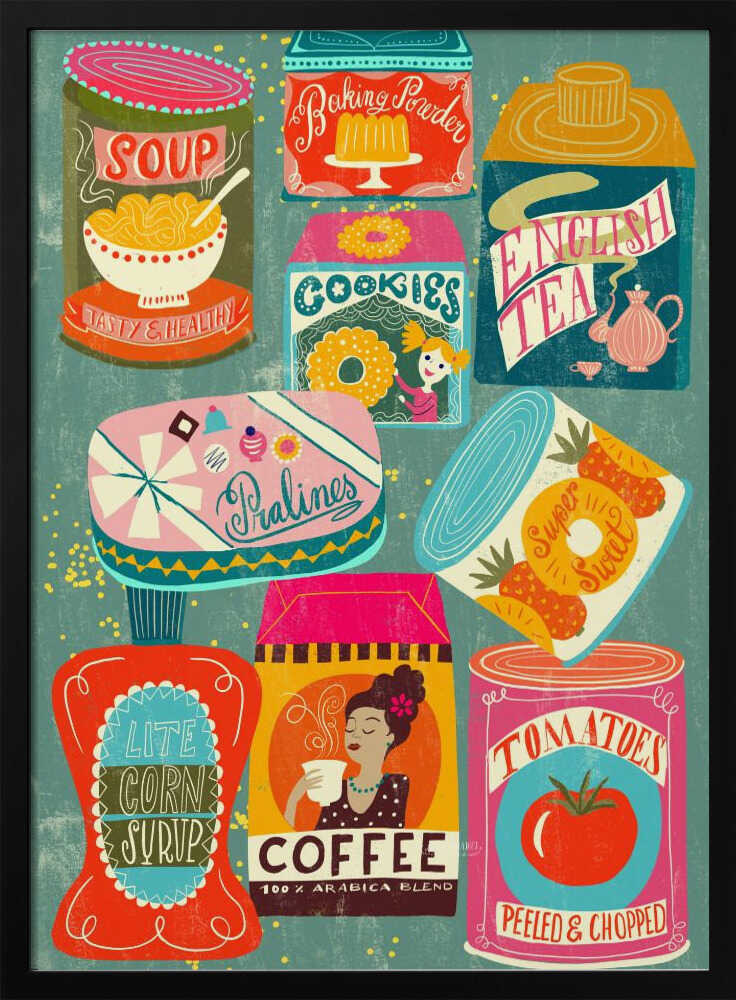 Colorful Pantry Turquoise | Poster